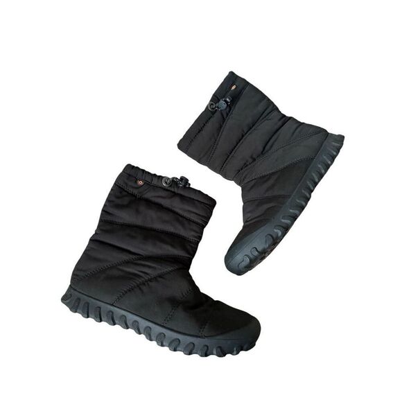 BOGS Women's Puffy Mid Waterproof Insulated Winter Snow Boots size 8 Black - Picture 1 of 8